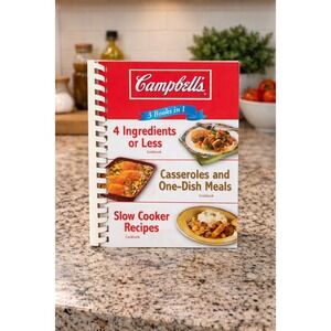 Campbell's 3-in-1 Cookbook Spiral Bound | 4 Ingredients Slow Cooker Casseroles